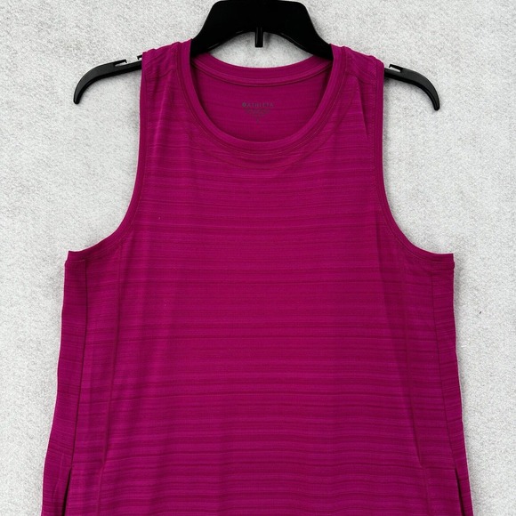 Athleta Rise Above Rib Crop Tank Top Womens SMALL Pink‎ Stretch - Picture 4 of 14
